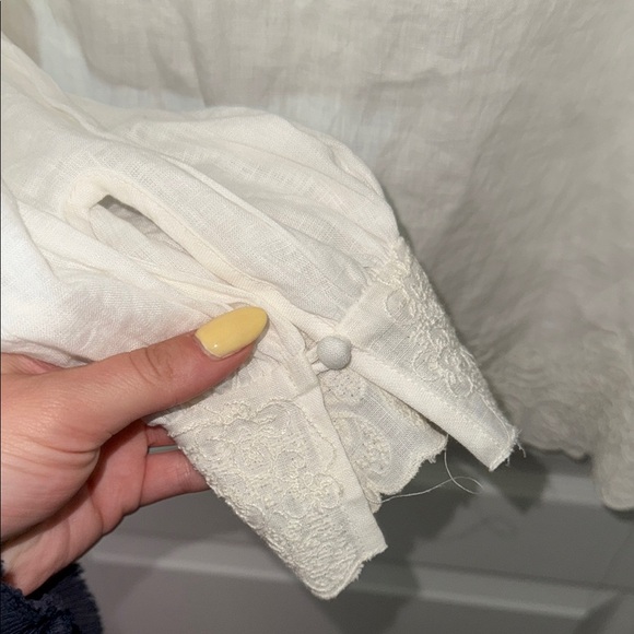 Anthropologie Ruffled Sailor Collar Blouse - Picture 6 of 7